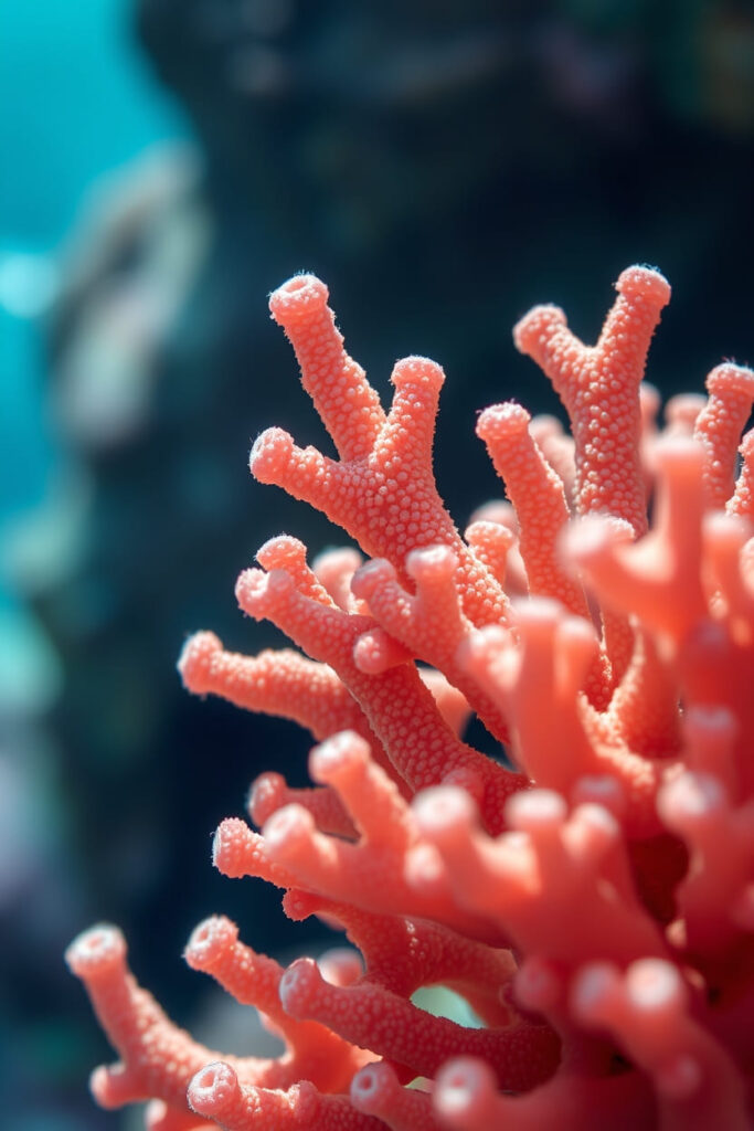 An extreme macro close up of Raja Ampat's coral