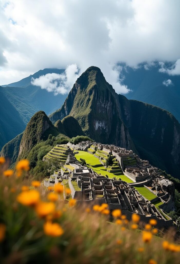 Andes Mountains, South America Featuring stunning views of Machu Picchu or the colorful landscapes of Patagonia (1)