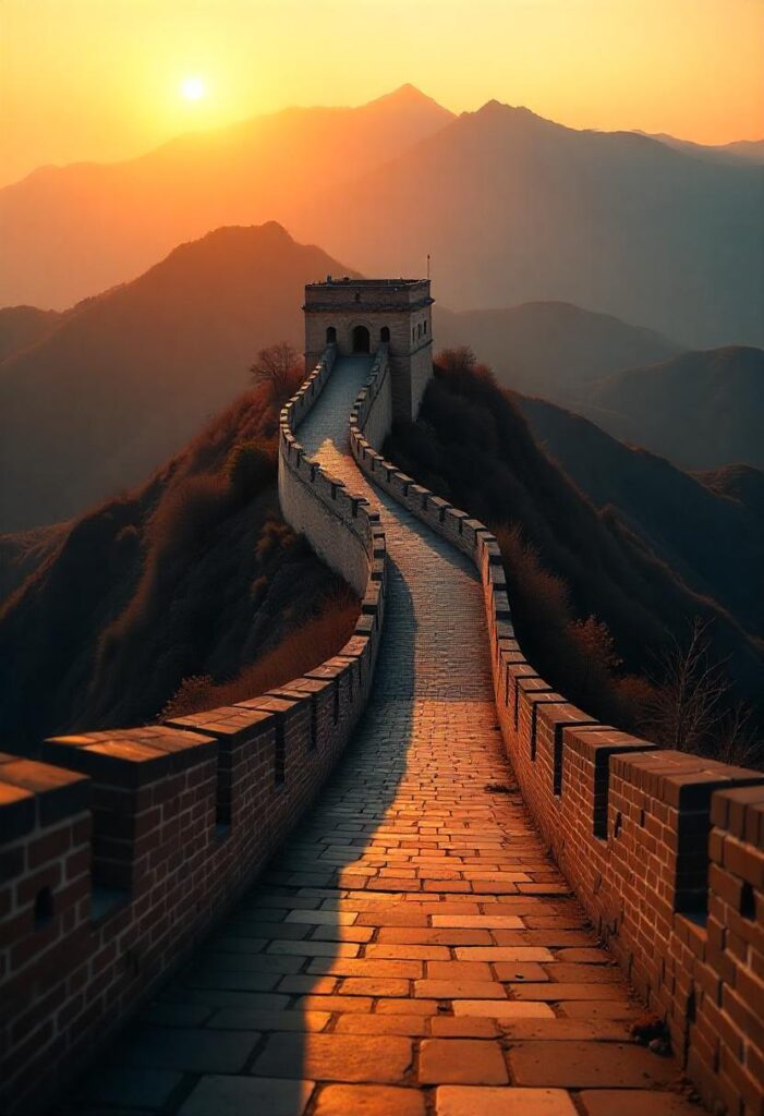 Great Wall of China A winding path through stunning landscapes, showcasing human ingenuity (1)