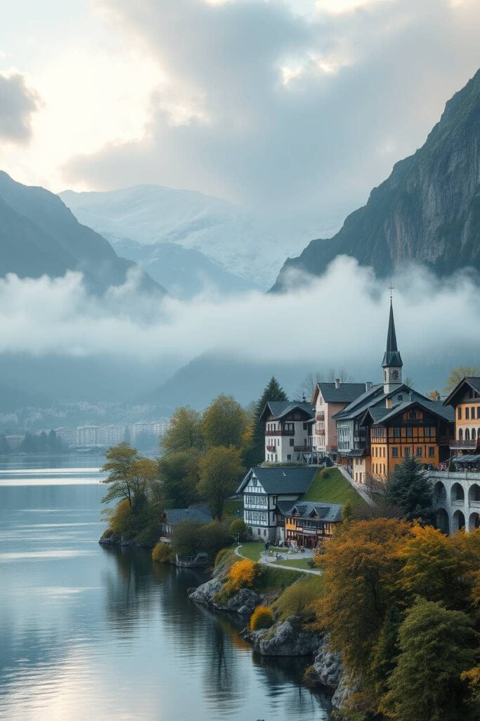 High resolution stock photo Interlaken, Switzerland. Epic, grand scene