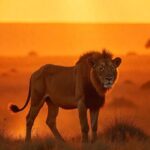 Safari in Africa A stunning landscape featuring wildlife in their natural habitat.