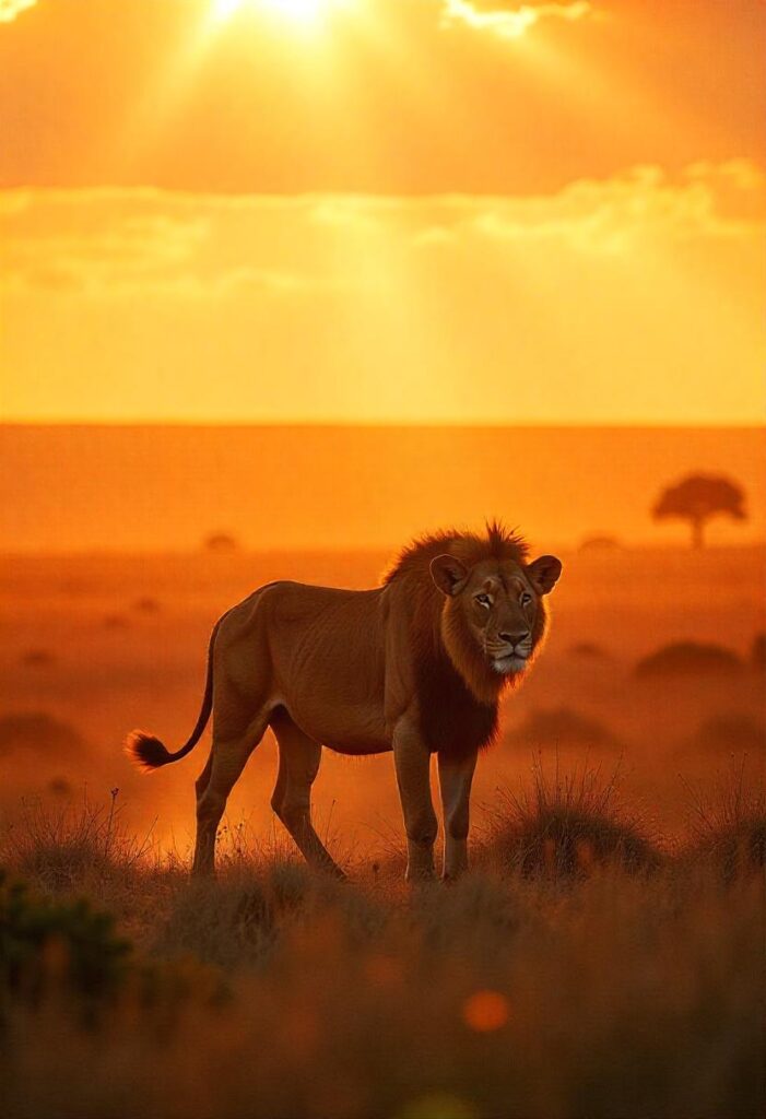 Safari in Africa A stunning landscape featuring wildlife in their natural habitat.