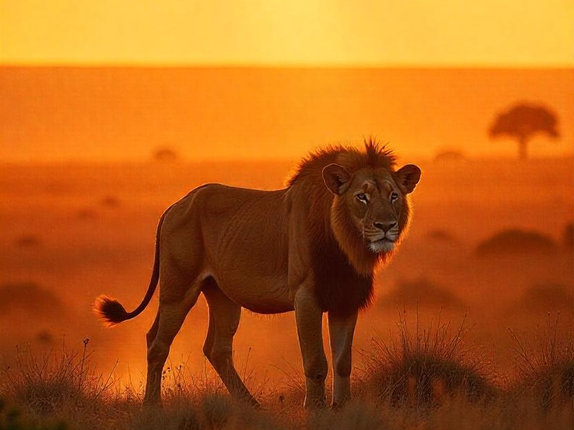 Safari in Africa A stunning landscape featuring wildlife in their natural habitat.