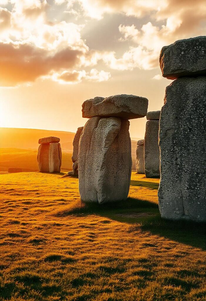 Stonehenge, England The mysterious stone circle set against rolling hills can evoke a sense of history and wonder. (1)