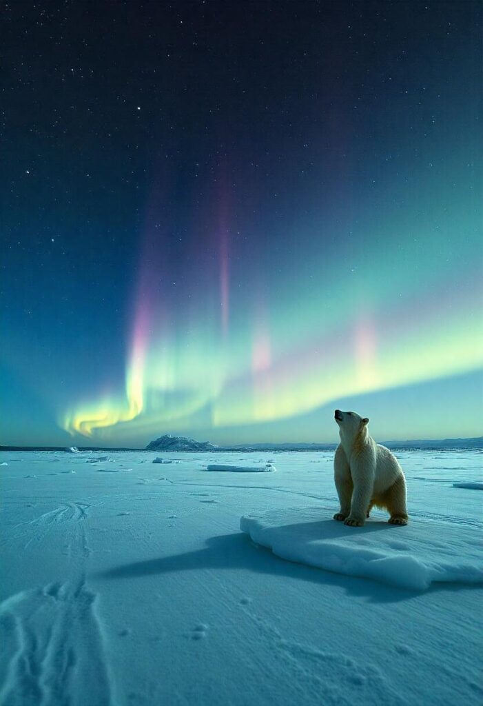 Svalbard, Norway Chase the Northern Lights while spotting polar bears.