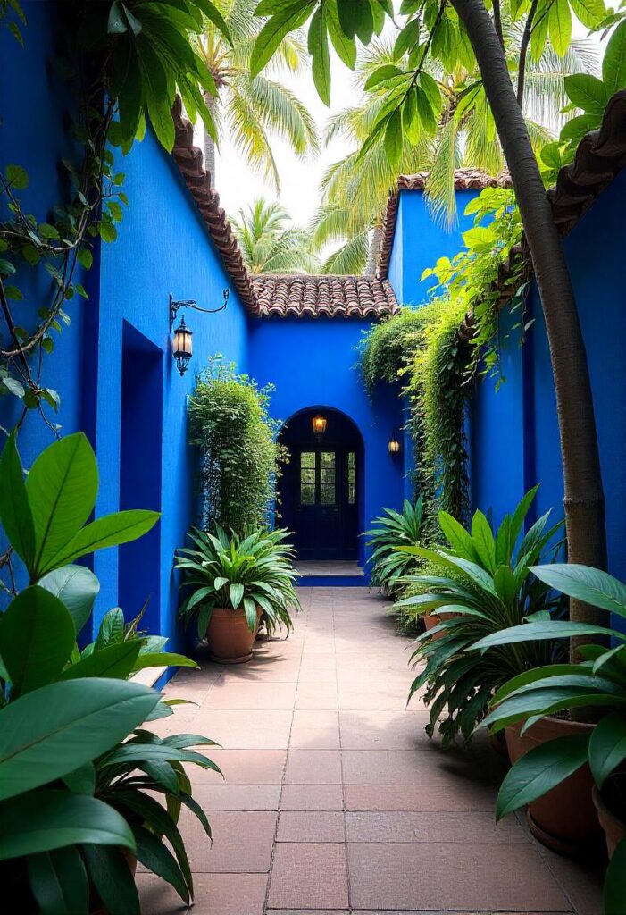 The iconic Jardin Majorelle, with its cobalt blue buildings and lush greenery (2)