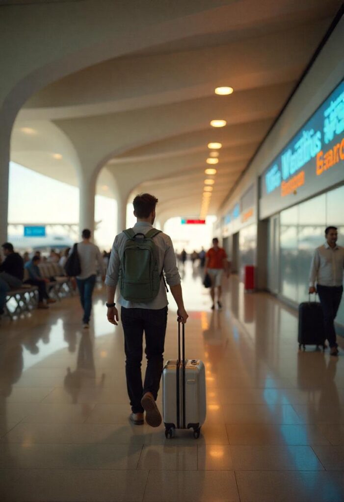 travel aesthetic airport scene with tropical destination vibes (1)